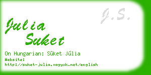 julia suket business card