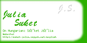 julia suket business card